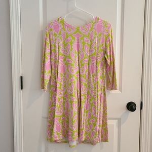 Crown and ivy pink and green dress sz s